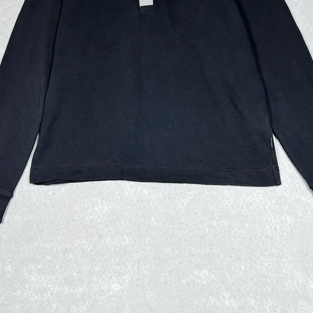 Hugo Boss Sweater Womens Medium Black Long Sleeve 1/4 Zip Pullover Regular Fit